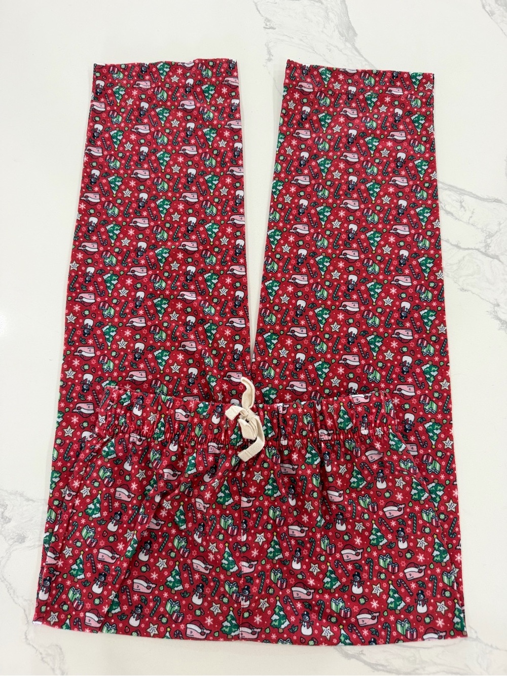 Vineyard Vines Holiday Pajama Pants Size Small 8/10 Red Christmas Whale Print